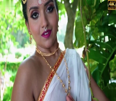 Elora Showing Hint of Nipples & Thighs through Transparent White Saree Shoot