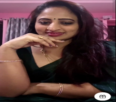 Sujatha Simhadri Black Saare Navel Showing