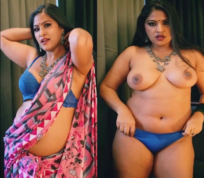 Anjali Gaud Nude Boobs and Pussy Pink Saree App Sex Video